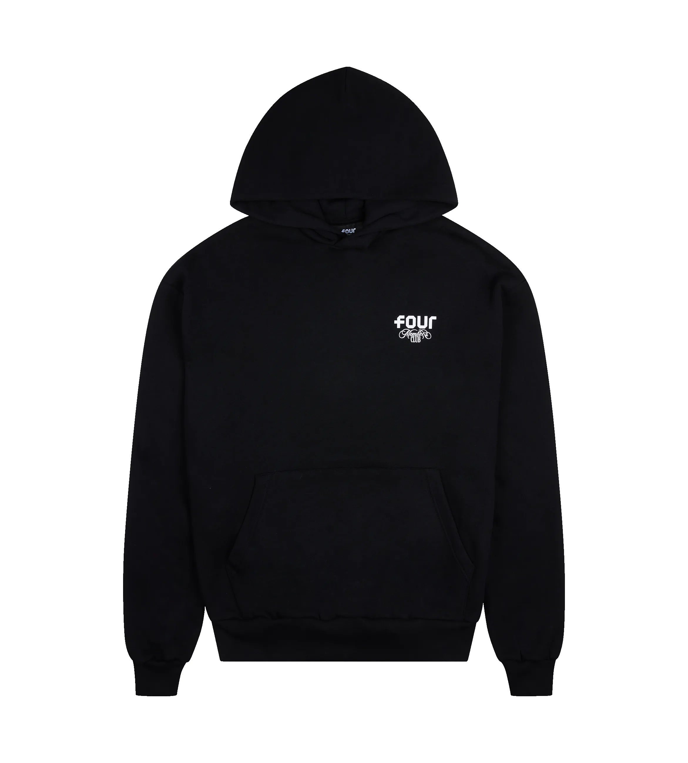 Hoodie Members Club Jet Black sold by FOUR Amsterdam