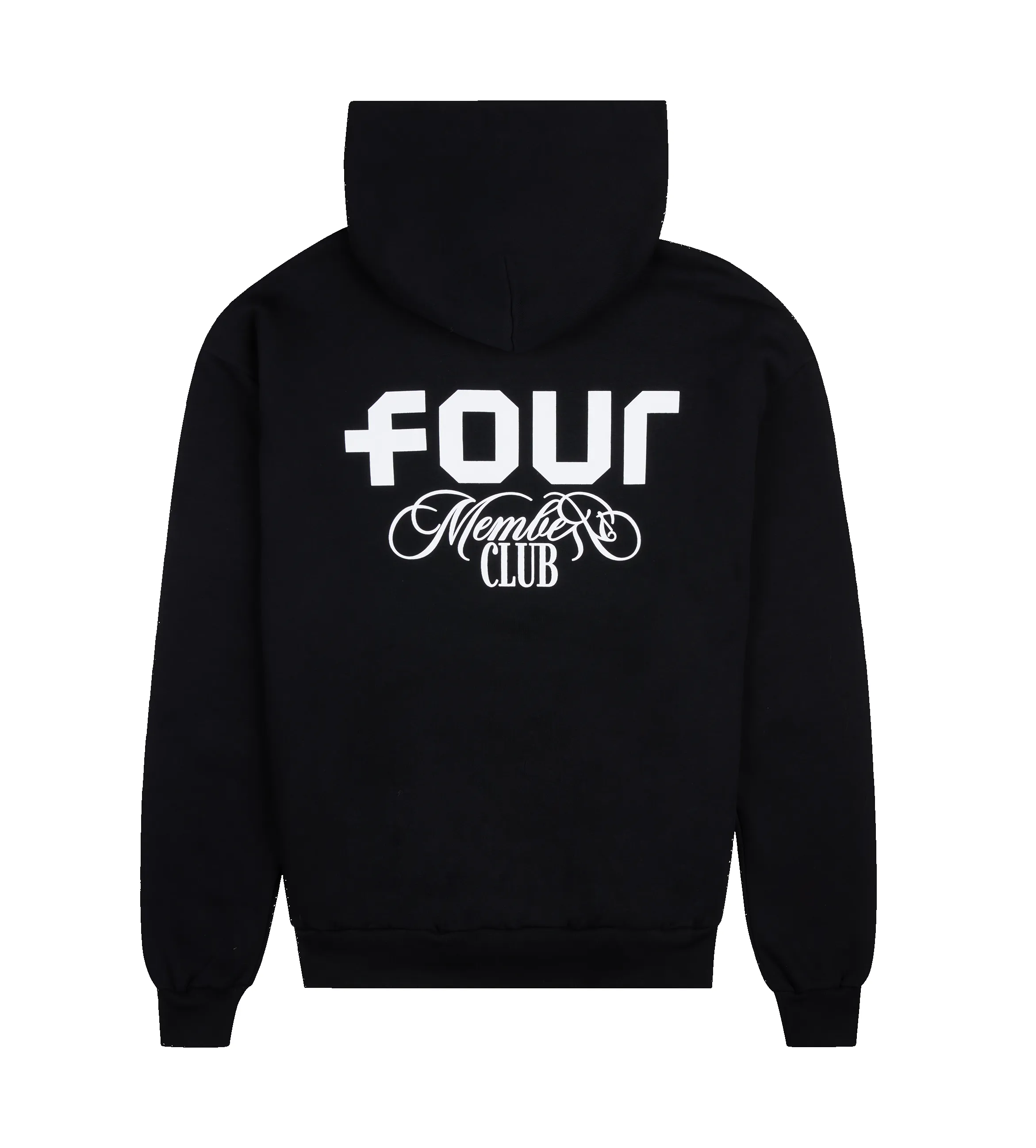 Hoodie Members Club Jet Black sold by FOUR Amsterdam product image thumbnail 2