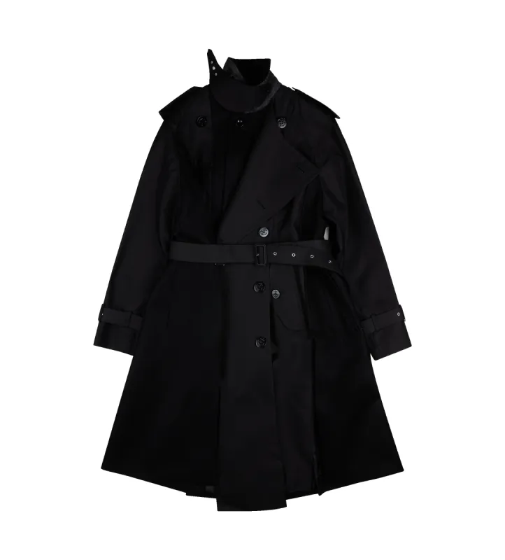 Wool Melton Coat Black sold by FOUR Amsterdam