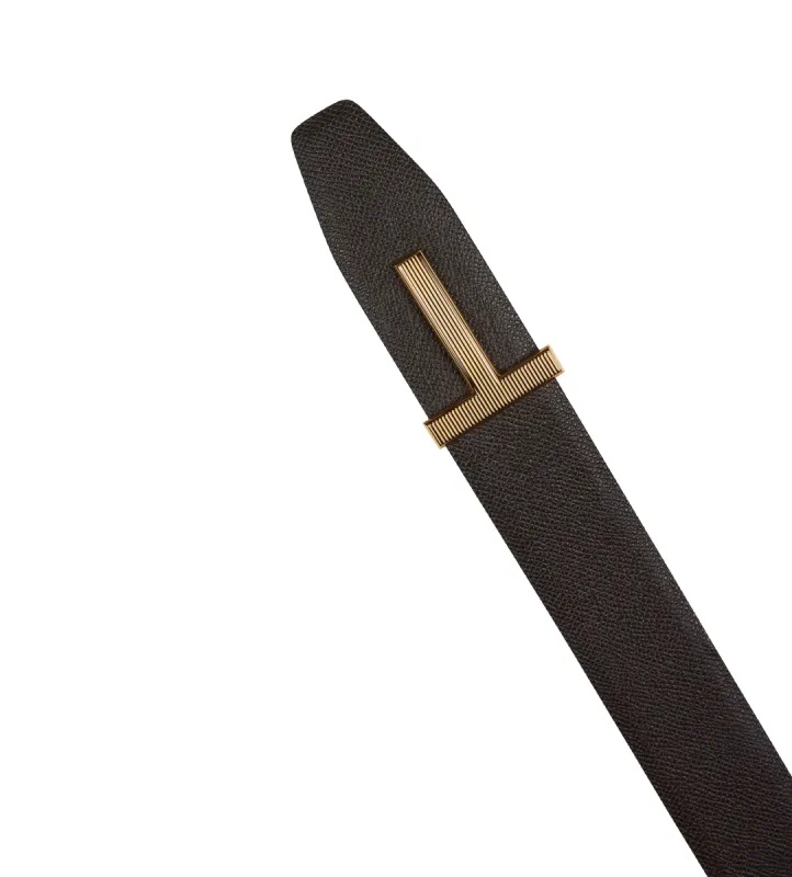 Reversible Full-Grain Leather Belt Chocolate sold by FOUR Amsterdam