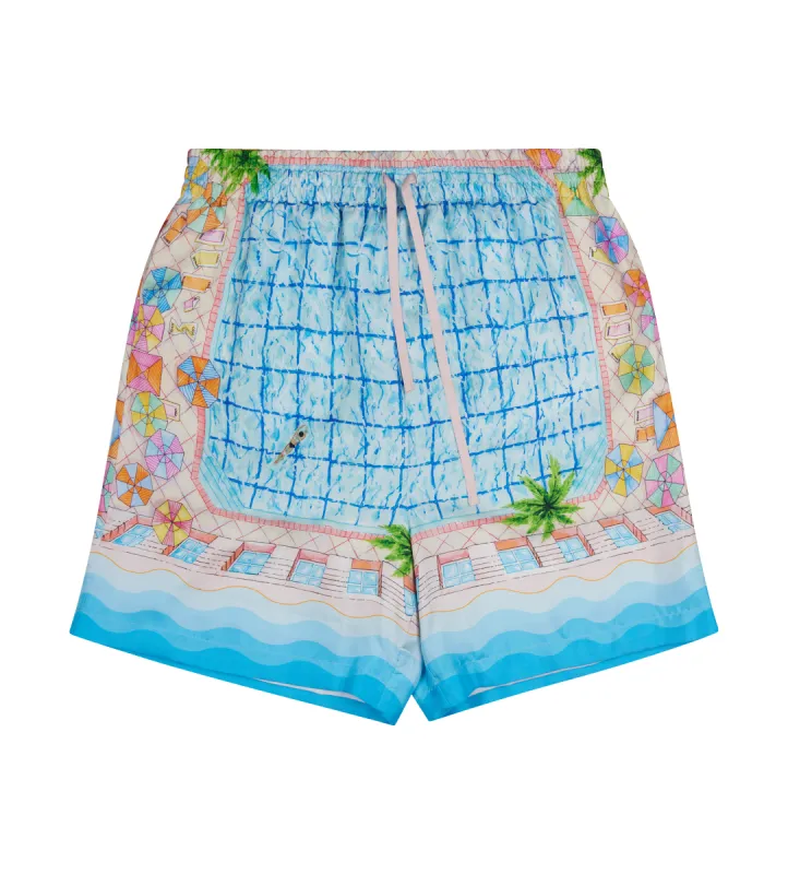 Le Plongeon Silk Shorts Blue sold by FOUR Amsterdam