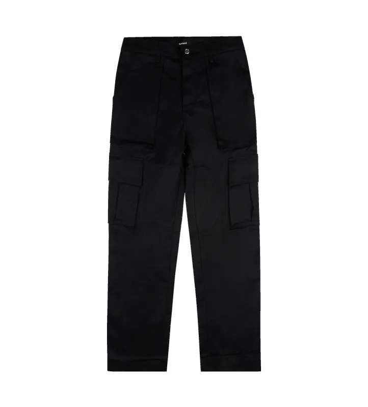 Nahmias x FOUR Canvas Logo Cargo Pant Black sold by FOUR Amsterdam