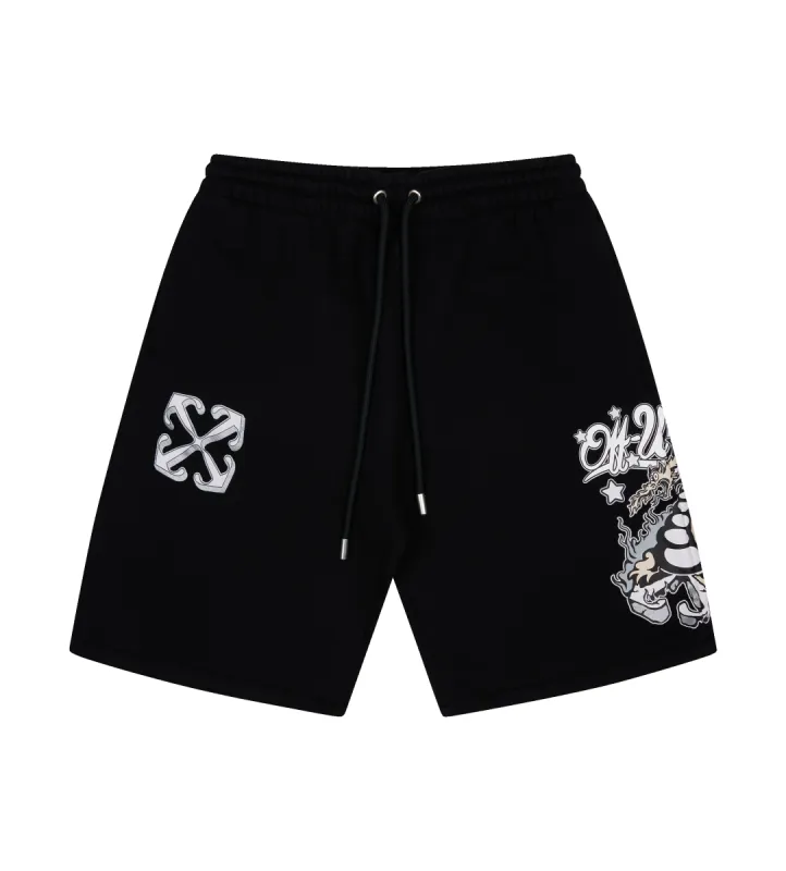 Dragon Skate Sweatshort black sold by FOUR Amsterdam