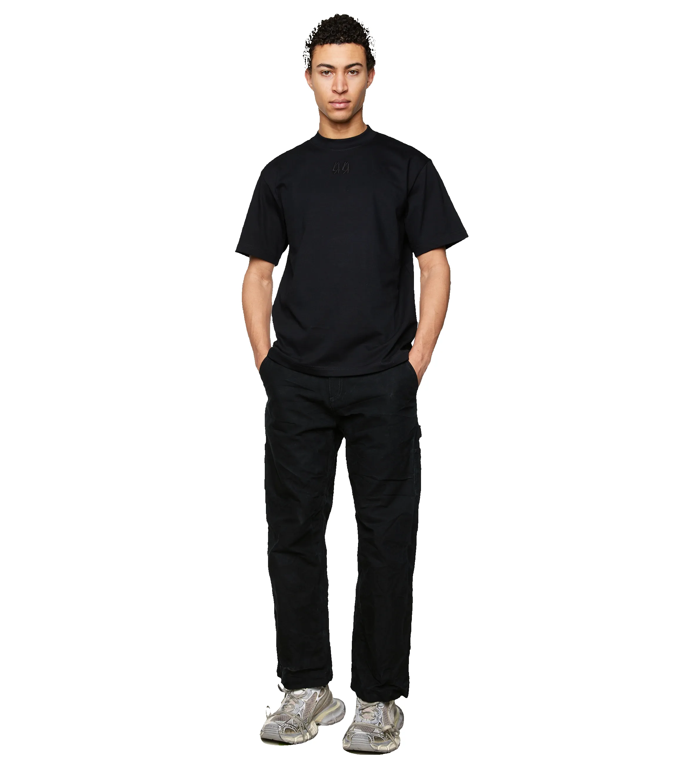 Logo Print T-shirt Black sold by FOUR Amsterdam product image thumbnail 4