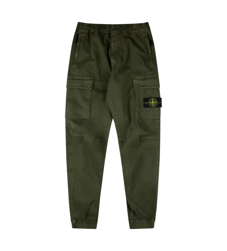Tapered Cotton-Blend Cargo Trousers Green sold by FOUR Amsterdam