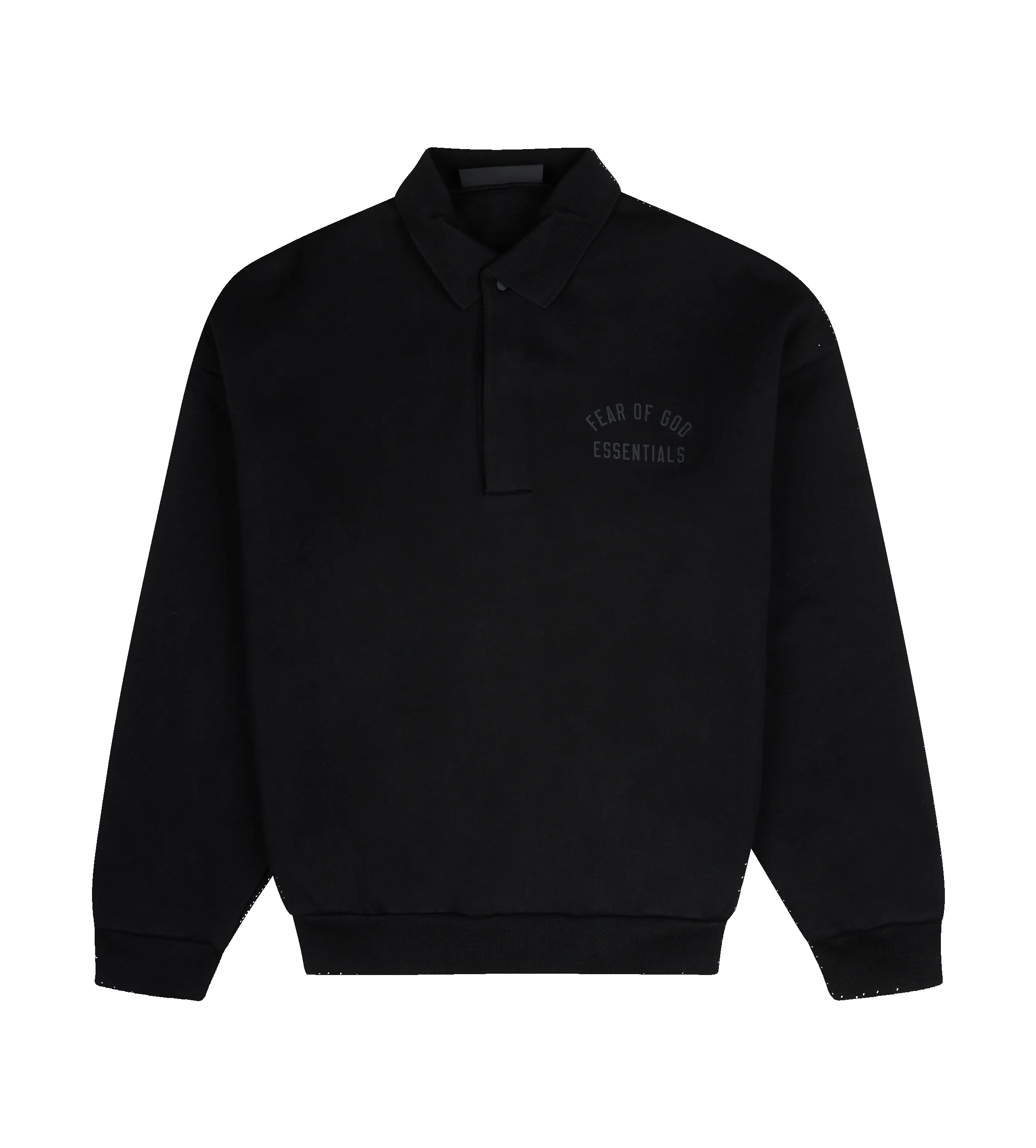 Fleece Polo Black sold by FOUR Amsterdam