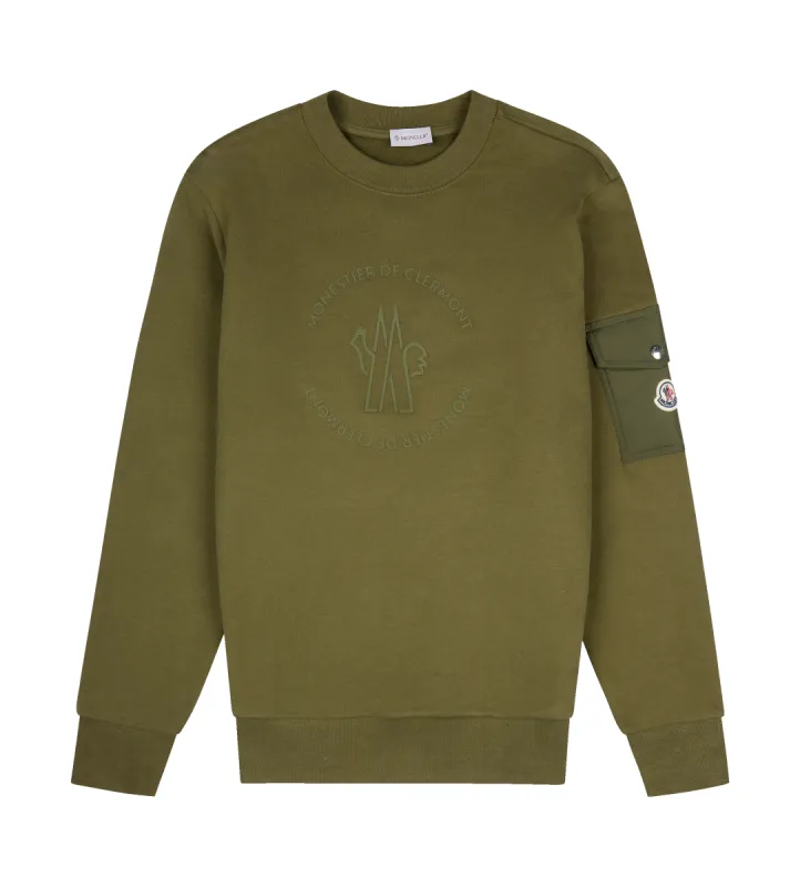 Cargo Sweatshirt Green made by Moncler