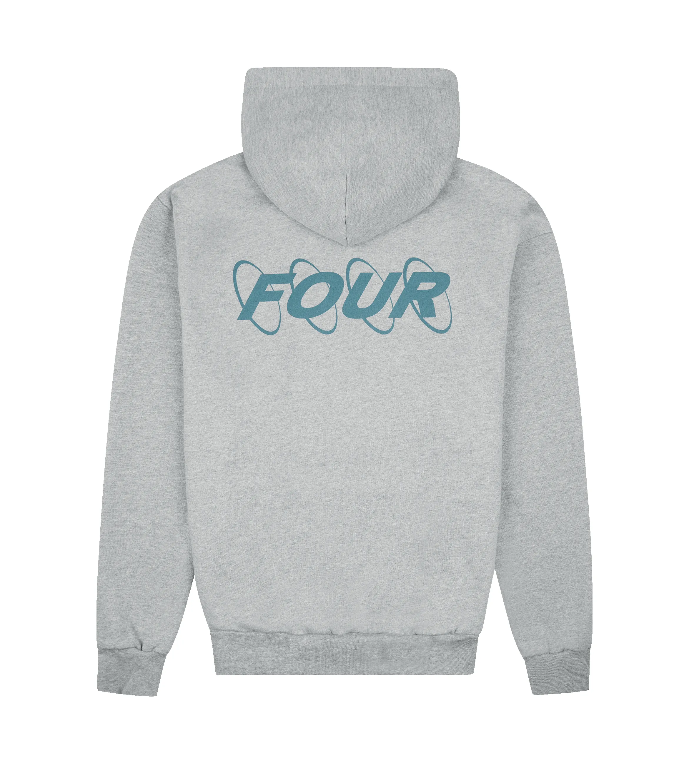 Neon Green Circles Logo Hoodie Grey Melange sold by FOUR Amsterdam