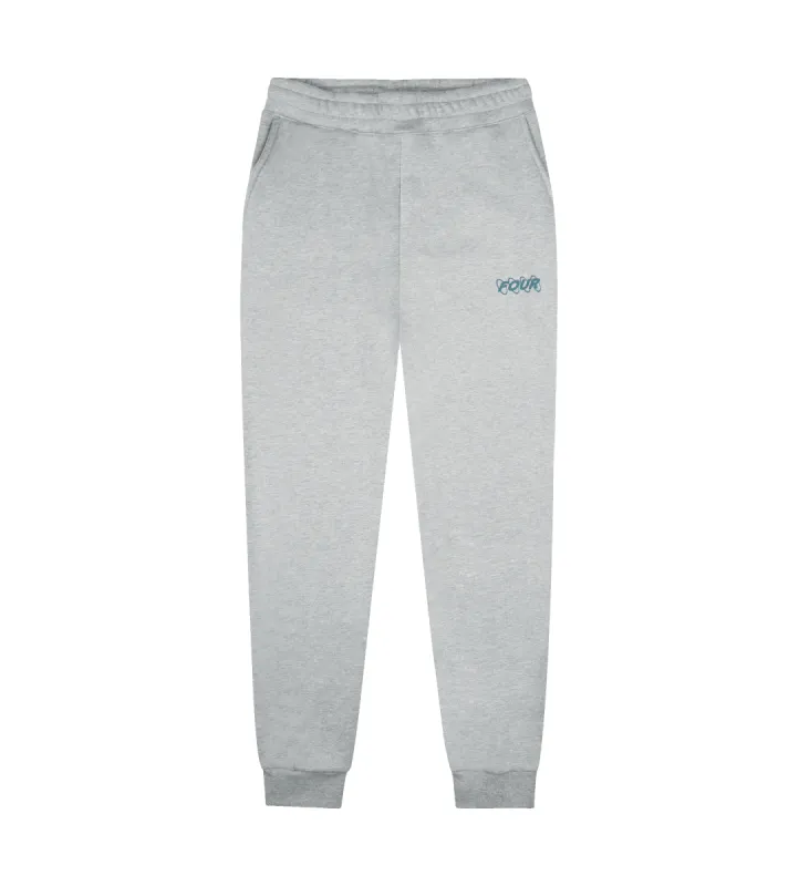 Green Circles Logo Sweatpants Grey Melange sold by FOUR Amsterdam