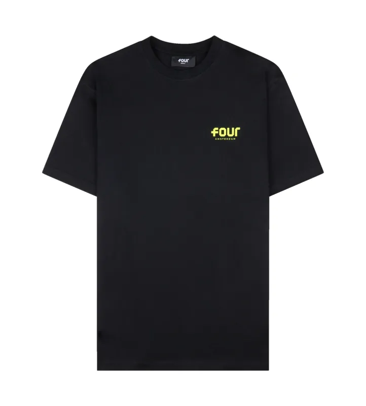 Neon Yellow Logo T-shirt Black sold by FOUR Amsterdam
