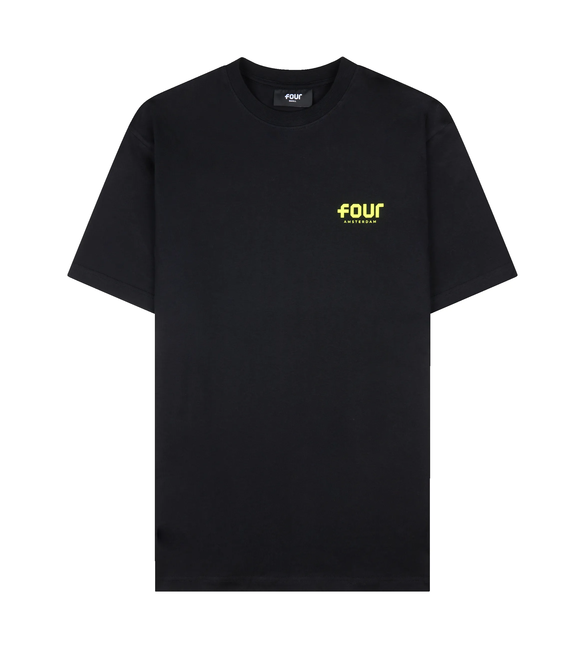 Neon Yellow Logo T-shirt Black sold by FOUR Amsterdam