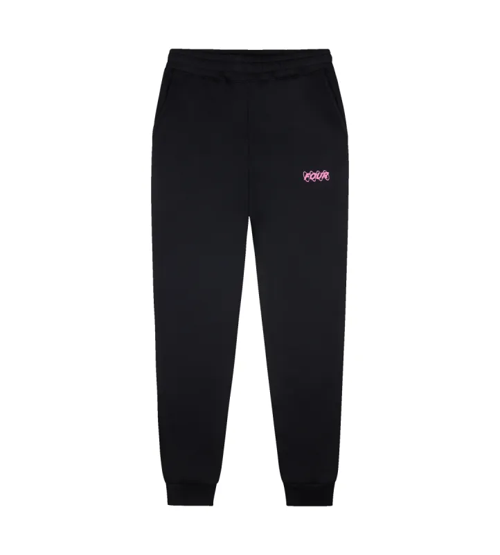 Circles Logo Sweatpants Black/ Pink sold by FOUR Amsterdam