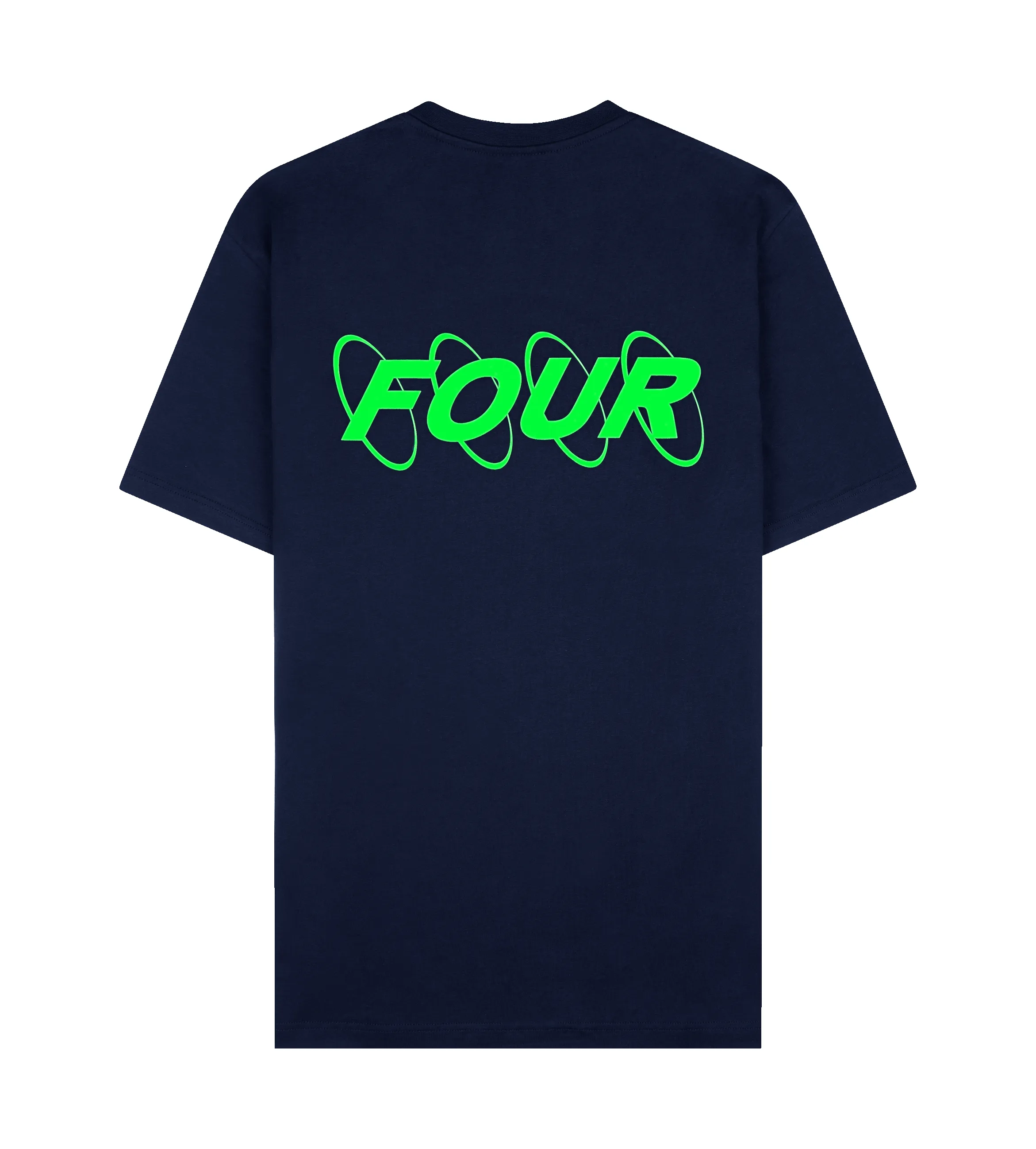 Neon Green Circles Logo T-shirt Marine Blue sold by FOUR Amsterdam