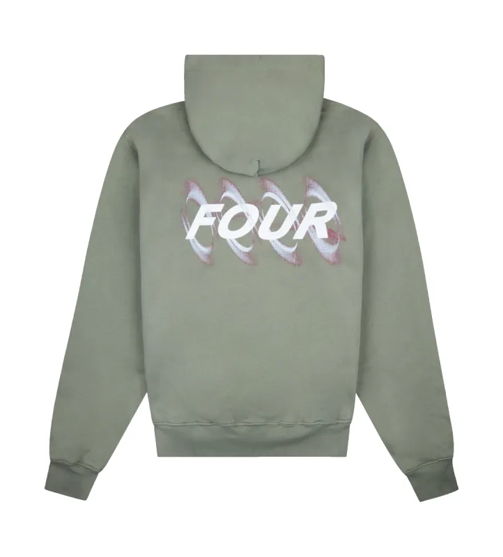 Blurry Circles Double Layered Hoodie Agave Green sold by FOUR Amsterdam