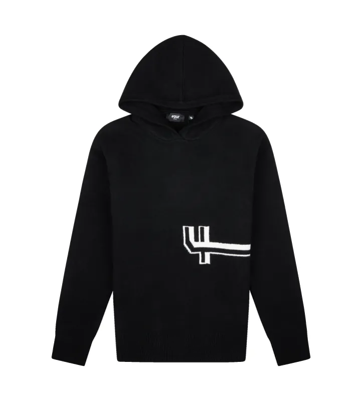 Knitted Hoodie Black sold by FOUR Amsterdam