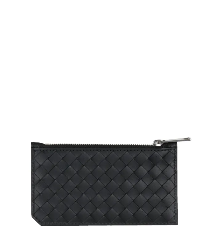 Intrecciato Piccolo Zipped Card Case Black sold by FOUR Amsterdam
