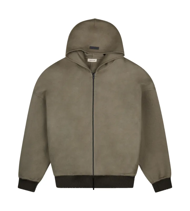 Double Wool Cashmere Hooded Bomber Wood made by Fear of God