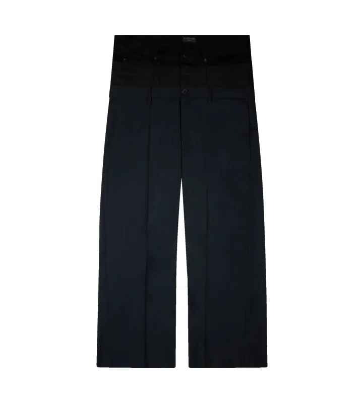 Layered Tailored Pants Black sold by FOUR Amsterdam