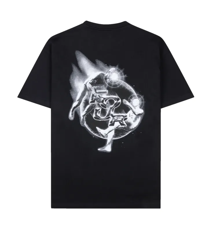 Diagonal T-shirt Black sold by FOUR Amsterdam