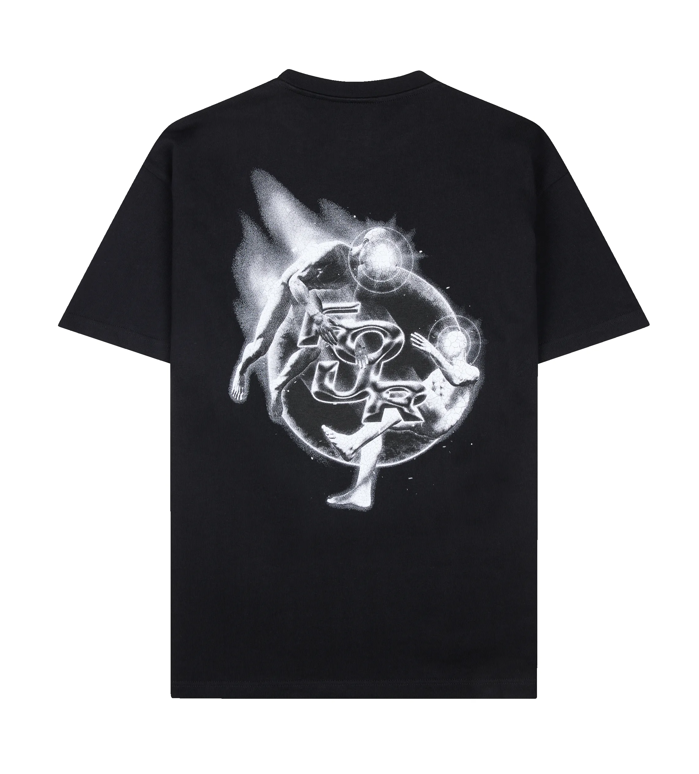 Diagonal T-shirt Black sold by FOUR Amsterdam