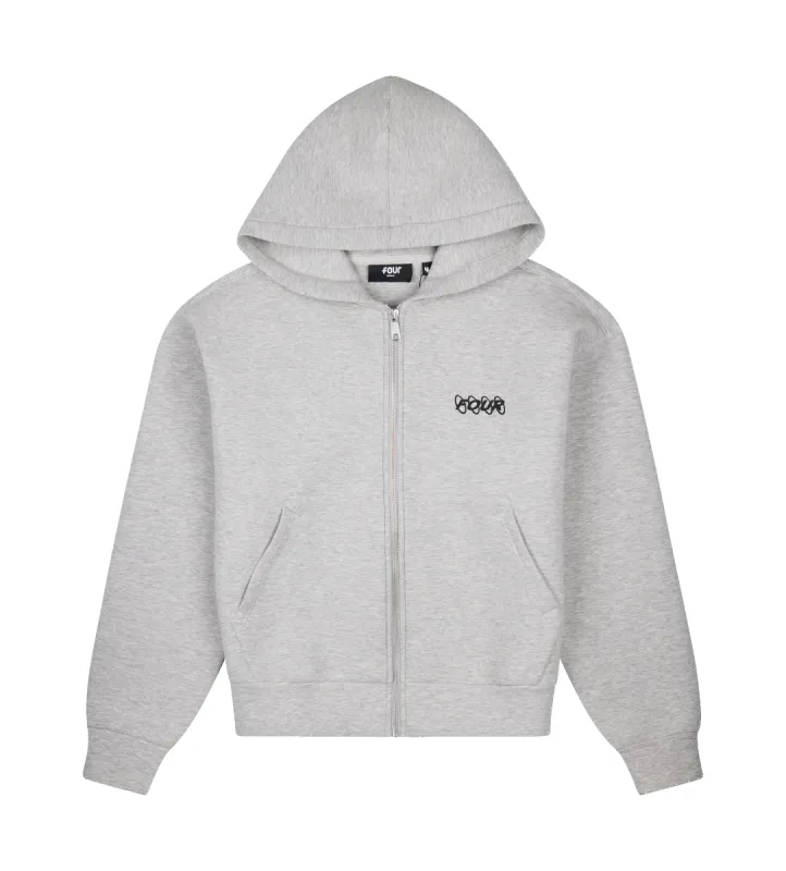 Circles Logo Scuba Zip Up Vest Grey Melange sold by FOUR Amsterdam