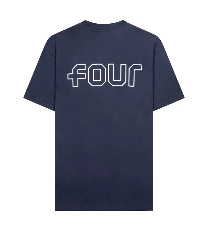 Outline Logo T-shirt Marine Blue sold by FOUR Amsterdam