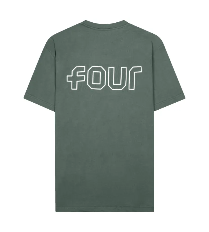Outline Logo T-shirt Deep Forest sold by FOUR Amsterdam