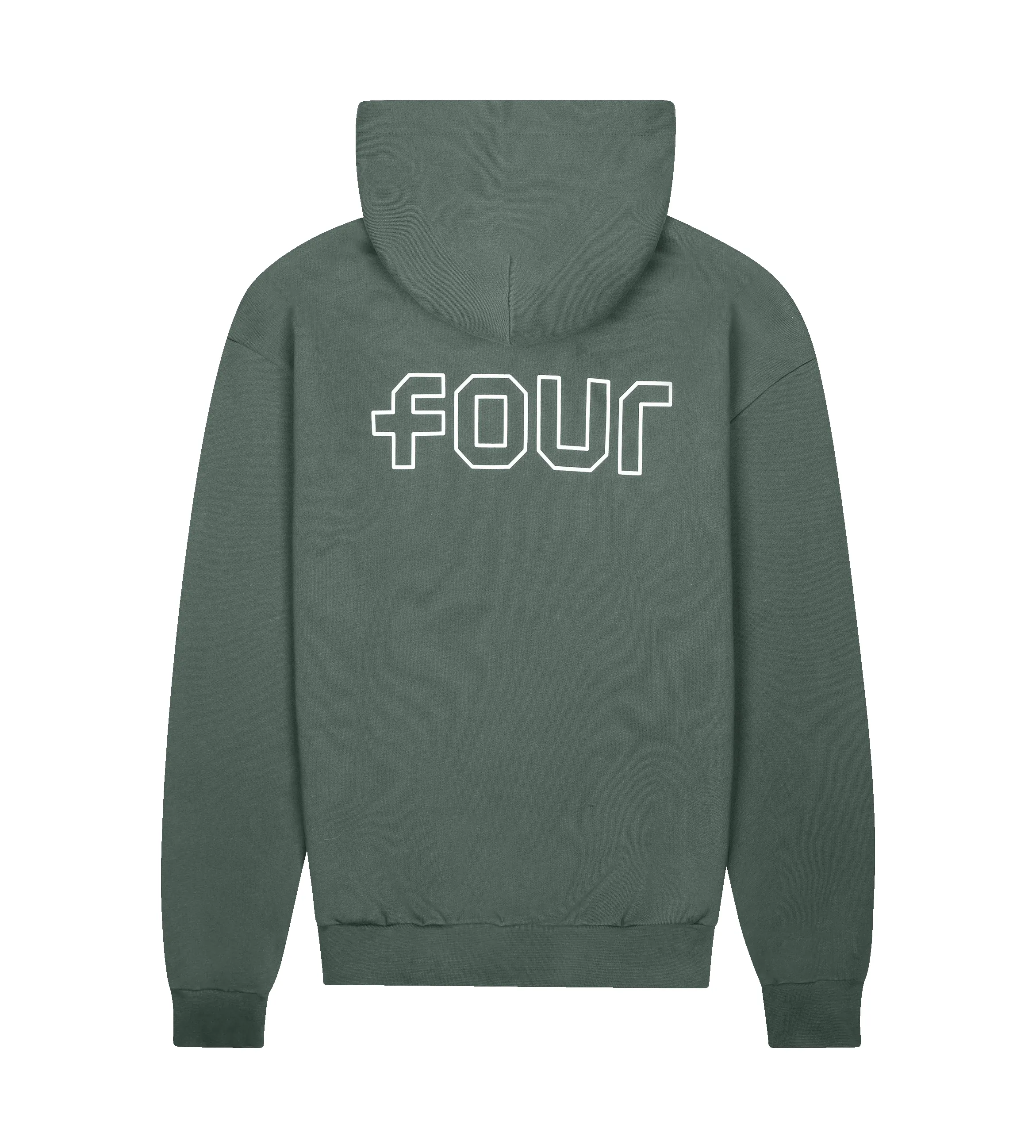 Outline Logo Hoodie Deep Forest sold by FOUR Amsterdam