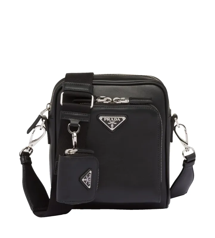 PRADA Duet Re-Nylon bucket bag 'Black Gold' 1BH038-RV44