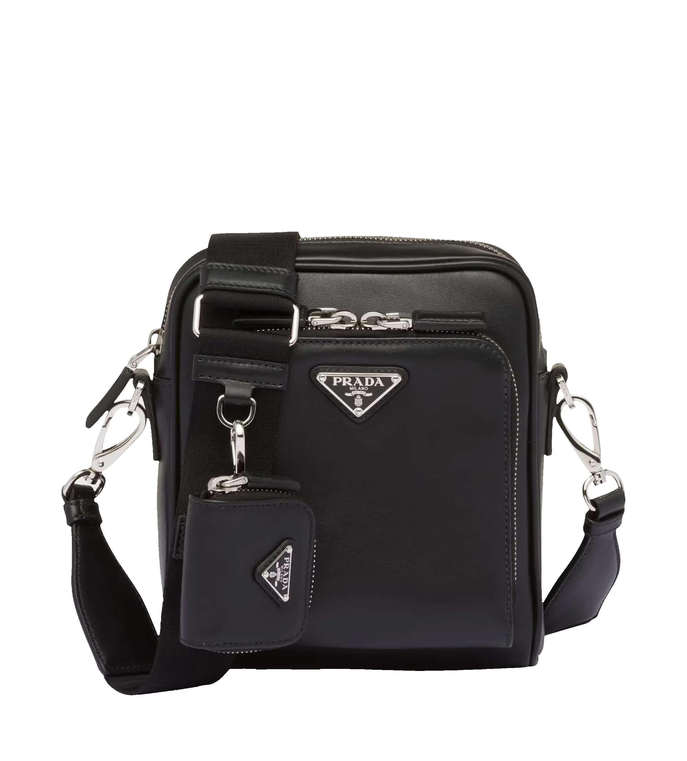 Leather Shoulder Bag With Pouch Black sold by FOUR Amsterdam