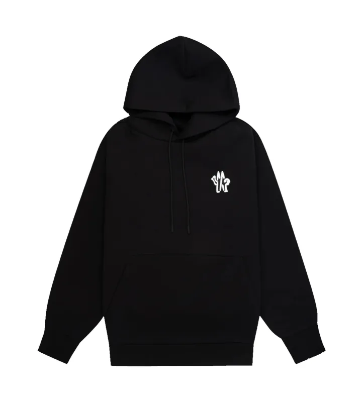 Logo Patch Neoprene Hoodie Black sold by FOUR Amsterdam