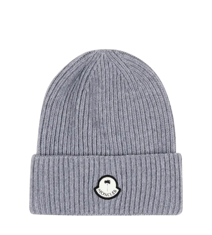 Moncler x Palm Angels Wool Beanie Grey sold by FOUR Amsterdam