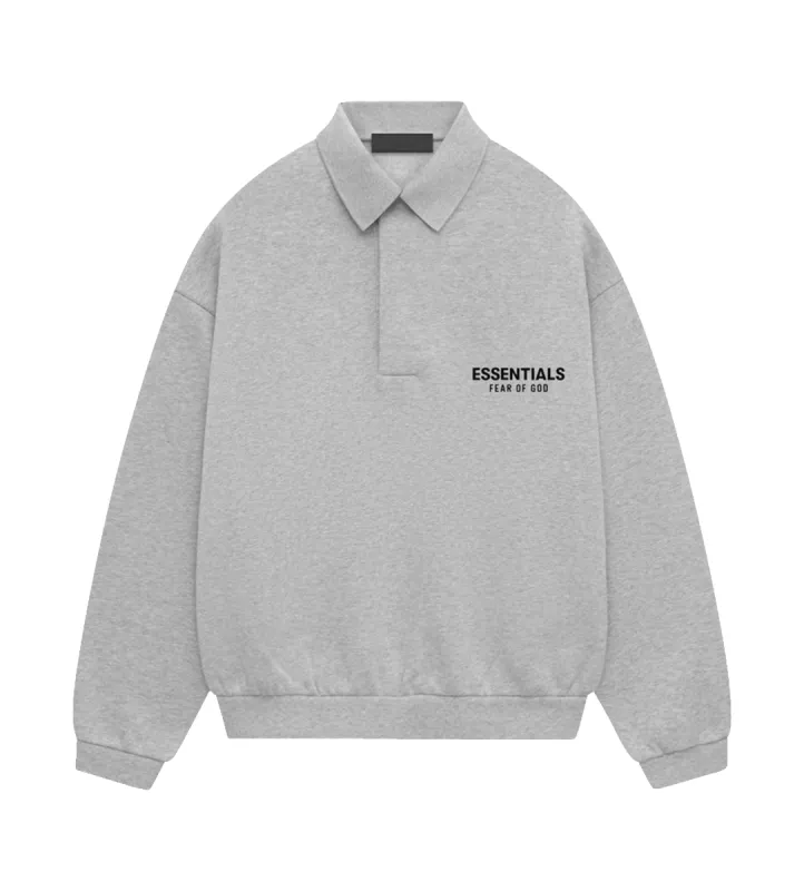 Fleece Polo Light Heather Gray sold by FOUR Amsterdam