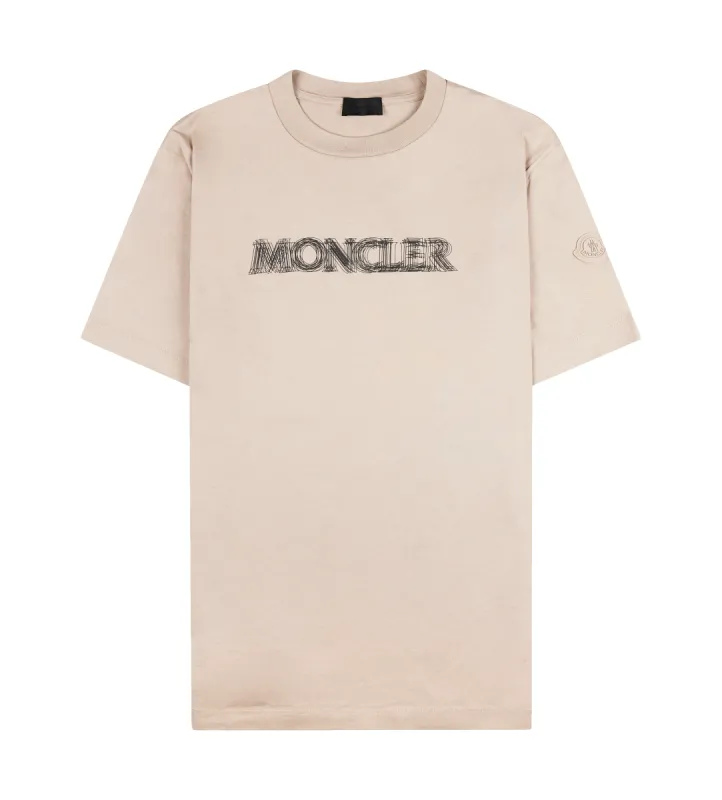 Fluted Logo T-shirt Light Beige sold by FOUR Amsterdam