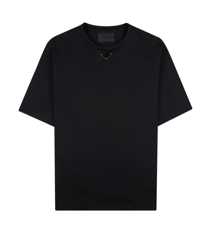 Prada Triangle Logo Cotton T-shirt Black sold by FOUR Amsterdam