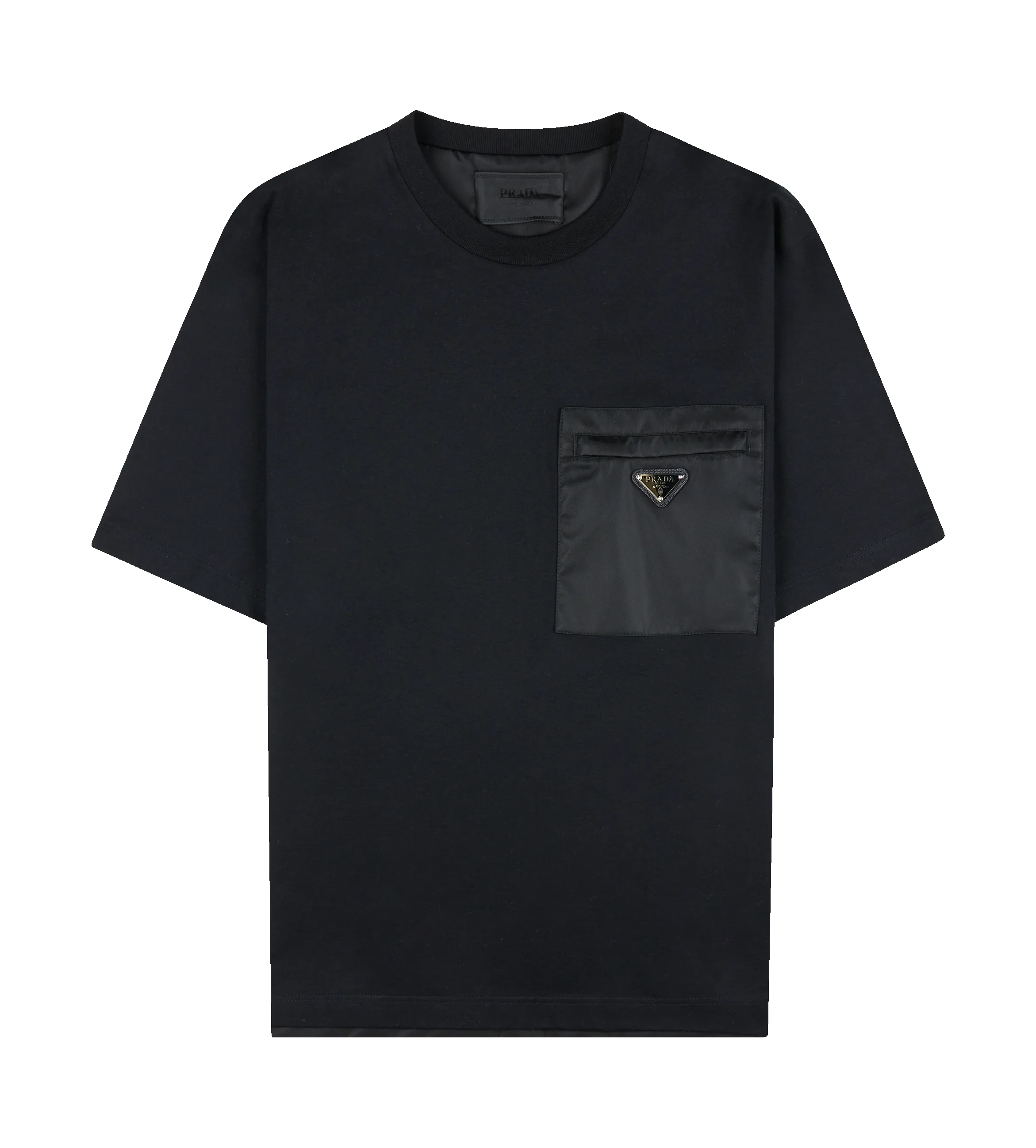 Prada Re-nylon and Jersey T-shirt in Black sold by FOUR Amsterdam