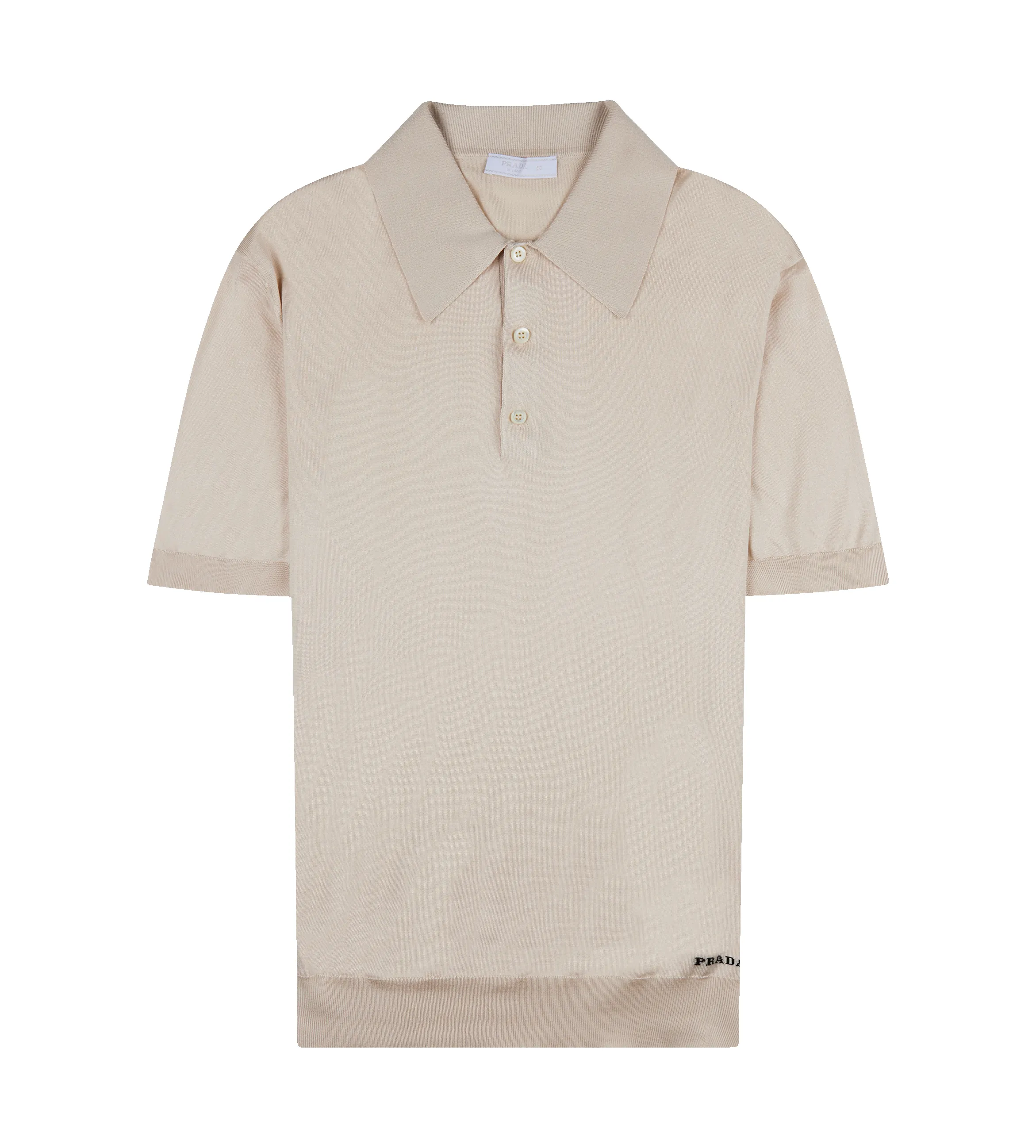 Naturel Silk Polo T-shirt Beige sold by FOUR Amsterdam