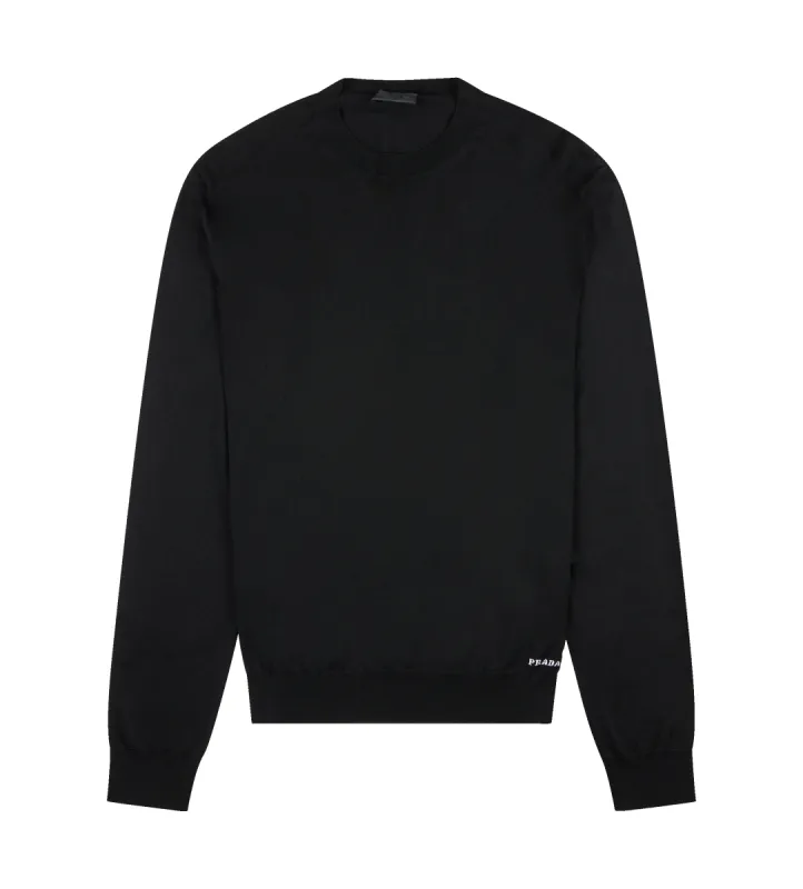 Recycled Silk Sweater Black made by Prada
