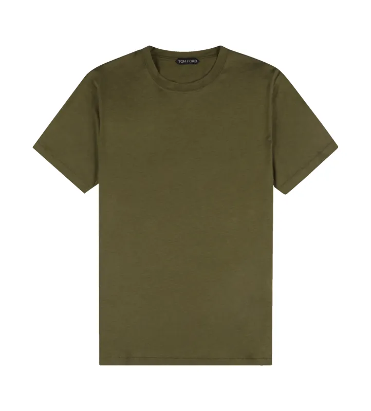 Crewneck T-shirt Olive Green sold by FOUR Amsterdam
