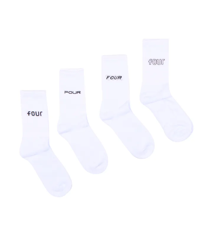 4 Pack Socks - White made by FOUR Amsterdam