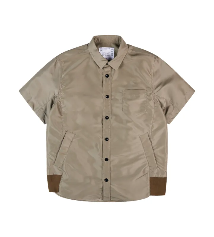 Nylon Twill Shirt Taupe made by Sacai