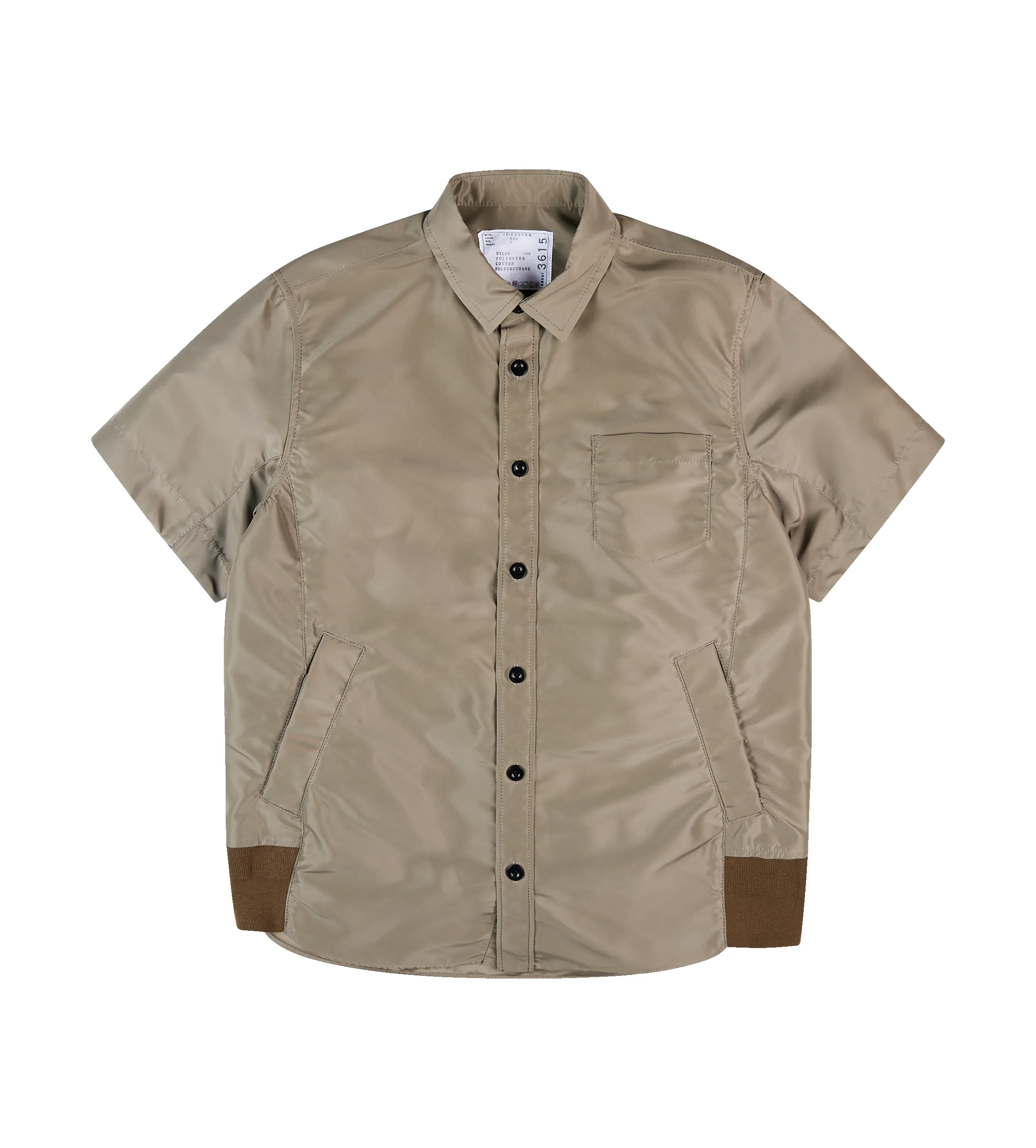 Nylon Twill Shirt Taupe sold by FOUR Amsterdam