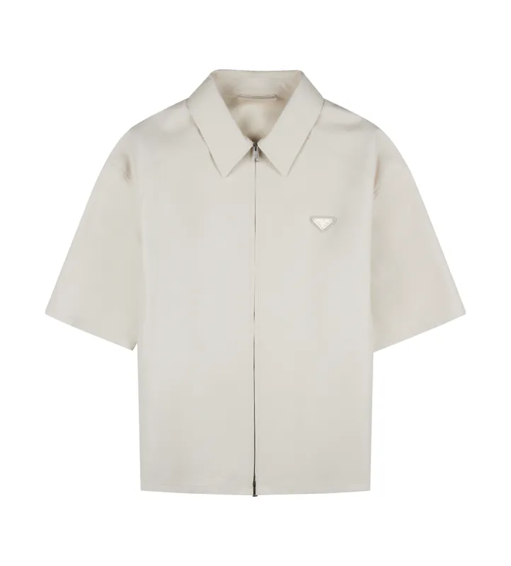 Chalk White Nappa Leather Shirt sold by FOUR Amsterdam