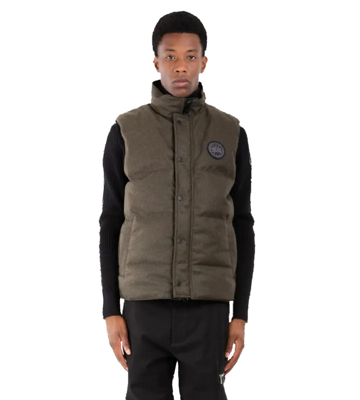 Garson Vest Wool Military Green Melange made by Canada Goose