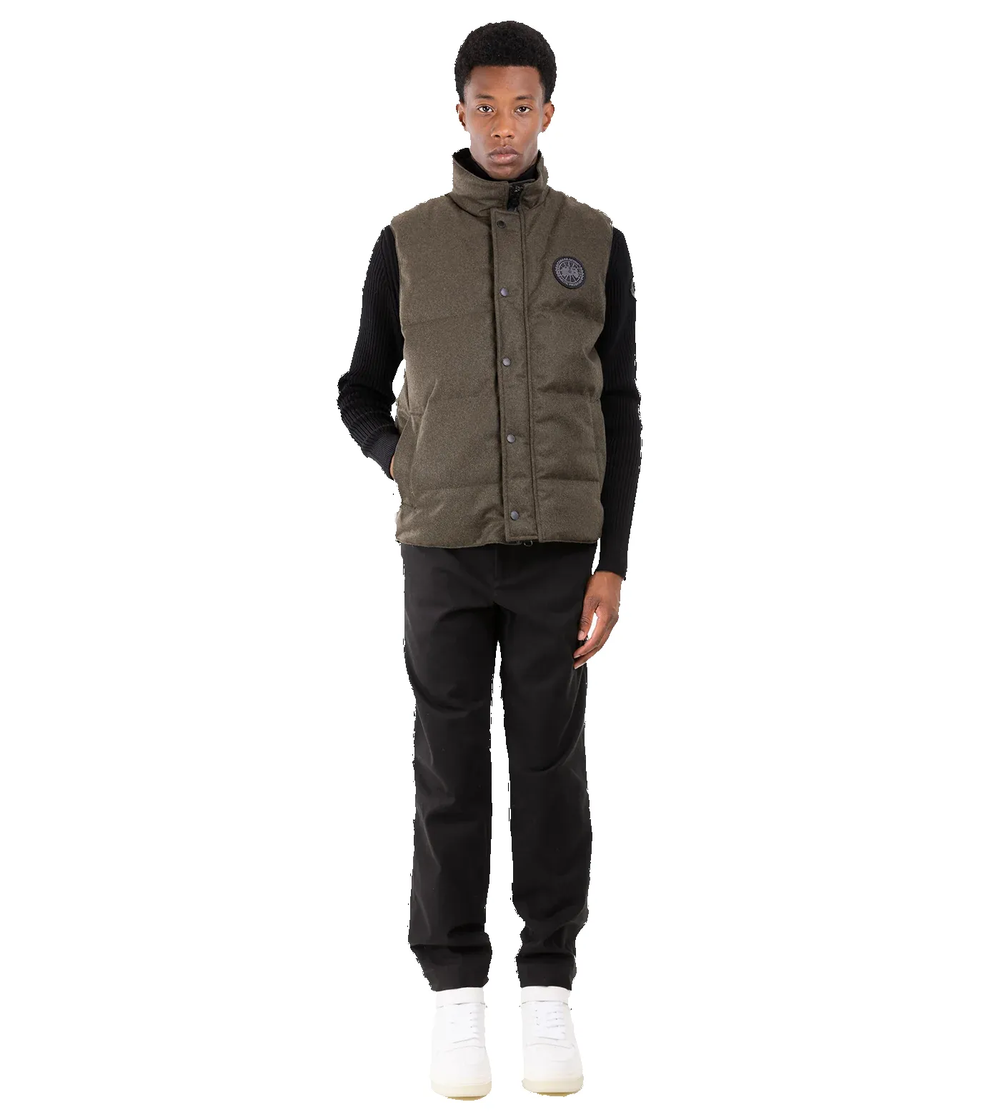 Garson Vest Wool Military Green Melange sold by FOUR Amsterdam product image thumbnail 2