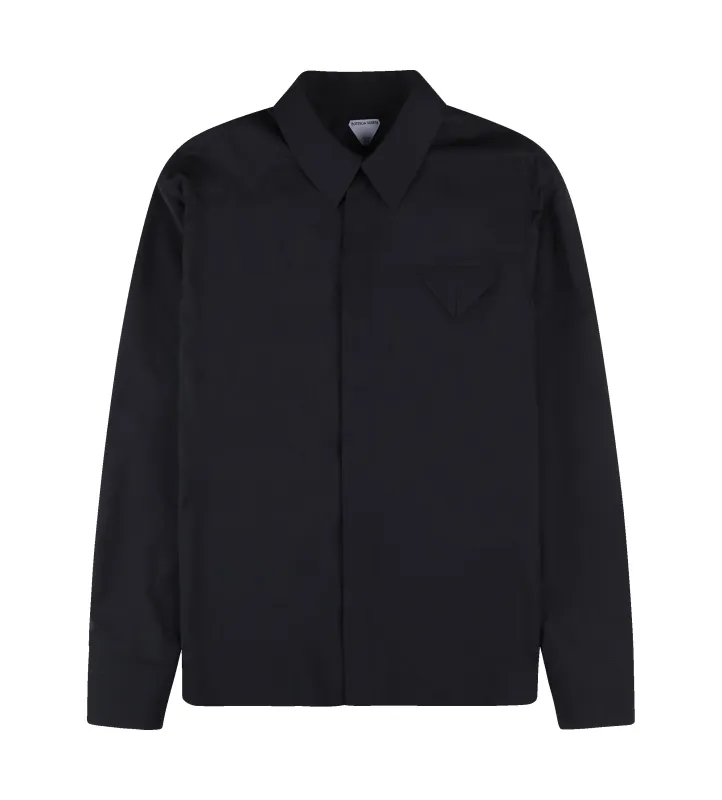 Wool Shirt Navy Midnight Blue sold by FOUR Amsterdam