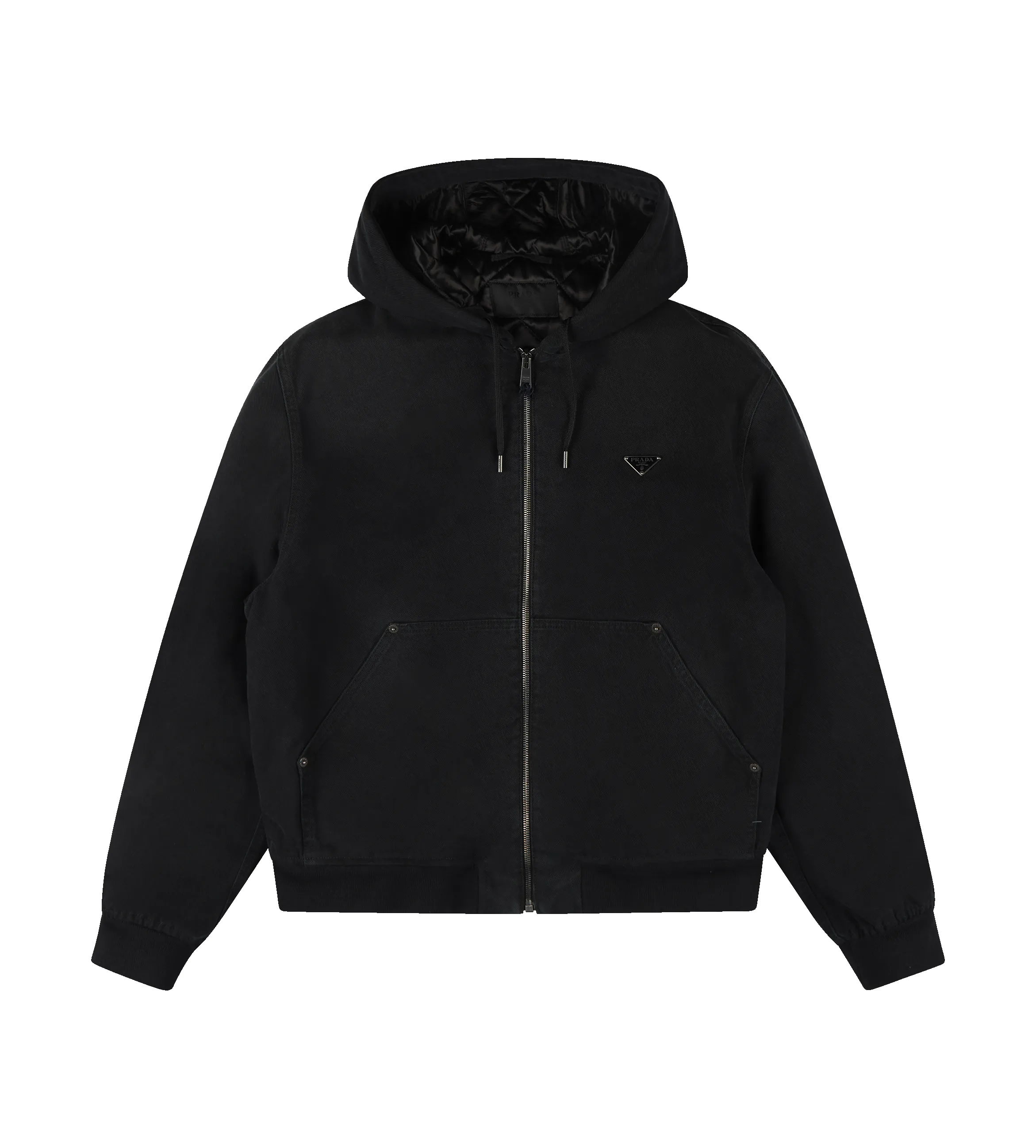 Denim Hooded Jacket Black sold by FOUR Amsterdam