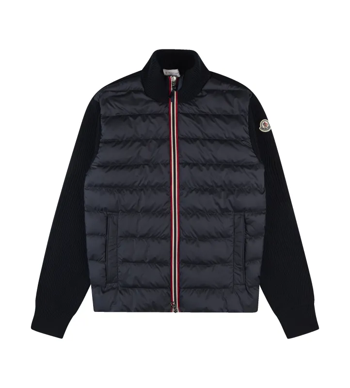 Zip-Up Padded Cardigan Navy sold by FOUR Amsterdam