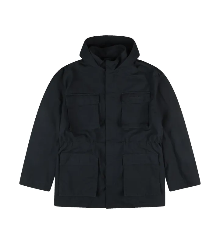 Cotton Uniform Parka Jacket Black sold by FOUR Amsterdam