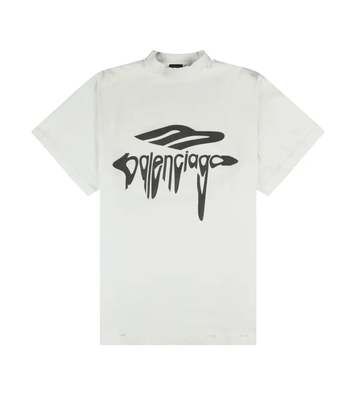【Balenciaga】UNDER AMOUR OVERSIZED T-SHIRT◆787349TRVB7 BALENCIAGA]Under Armour Oversized T-Shirt/BLACK/WHITE(787349